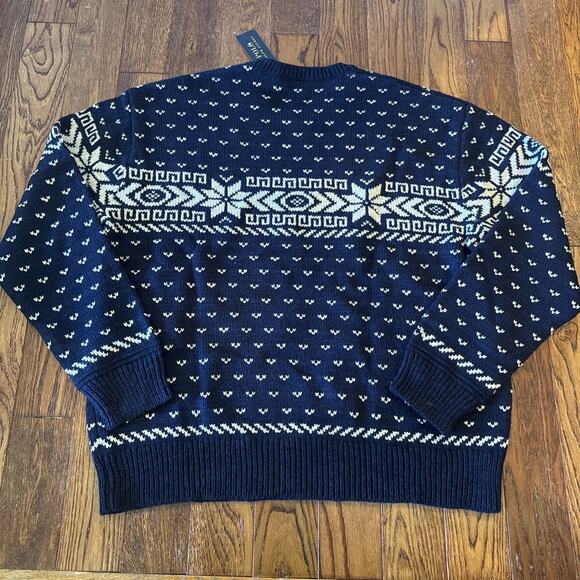 NEW Polo Ralph Lauren Snowflake Cotton Cashmere Sweater Mens XL Christmas Ski - Picture 3 of 9